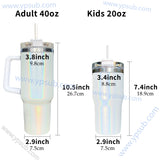 20oz blank sublimation shimmer Kids/Adult Sparkly Stanley-style Tumblers_CNPNY