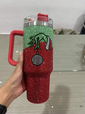 40oz Grinch Rhinestone bling tumblers Colored Bling Tumbler_CNPNY