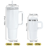 RTS USA_14oz White Blank Sublimation BabyTumblers Kids Stanleys Quencher Tumblers with Handle_USPNY