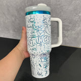 40oz Christmas H2.0 Tumbler with Engraved Grinch Laser Engraving Design 20pcs_CNPNY