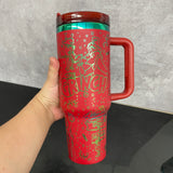 40oz Christmas H2.0 Tumbler with Engraved Grinch Laser Engraving Design 20pcs_CNPNY