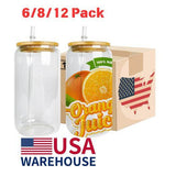 RTS USA_16oz Sublimation Blanks Clear frosted Beer Glass Can_USPNY