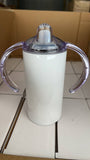 12oz Sublimation Blank Sippy cups with  2 lids 30pcs_CNPNY