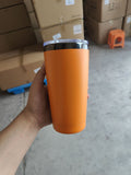 💚🎃20oz Black Mirror Plate Neon Green Color Coffee Tumbler Mugs 25pcs For Laser Engraving_CNPNY