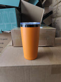 💚🎃20oz Black Mirror Plate Neon Green Color Coffee Tumbler Mugs 25pcs For Laser Engraving_CNPNY