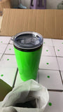 💚🎃20oz Black Mirror Plate Neon Green Color Coffee Tumbler Mugs 25pcs For Laser Engraving_CNPNY