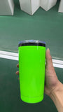 💚🎃20oz Black Mirror Plate Neon Green Color Coffee Tumbler Mugs 25pcs For Laser Engraving_CNPNY