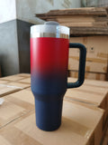 RTS USA_40oz Red Blue Ombre Painted Quencher Tumblers 20pcs For Laser Engraving_USPNY