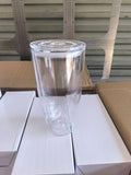 25oz Snow Globe Clear Plastic Double Walled Acrylic Can Tumblers 25pcs Pack_CNPNY