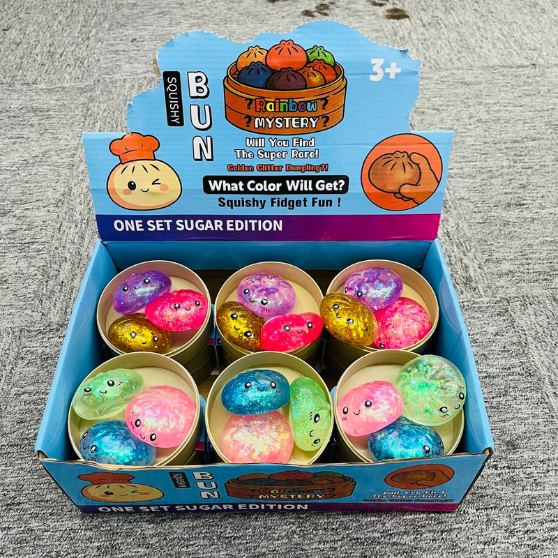72 Sets 5.5cm Maltose Mini Dumpling Sets Mini Sugar Dumpling Squishy Maltose Glitter Dumpling Squishy Sensory Fidget Squeeze Toy_CNPNY