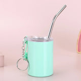 3oz sublimation mini shot tumblers with key chain and silicone strap&metal straw _CNPNY