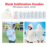 Presale USA_50pcs HOODIES White Blank Sublimation Blanks Men Women Hoodies Mix Sizes_USPNY