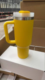 Clearance Sale_💛💛40oz Yellow Color Powder Coat Quencher Tumblers 20pcs for Laser Engraving_CNPNY