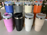 14oz Stanley-style Quencher Tumblers Powder Coat Kids Tumblers for laser engrvaing_CNPNY