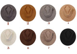 Heart Shaped Western Cowboy Faux Suede Fabric Blank Hat Unisex Rolled up Caps 50pcs For Laser Engraving_CNPNY