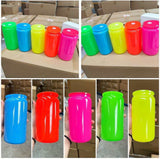 Presale USA_🔥16oz Neon Colors Blank Sublimation Glass Cans Mugs for UV DTF Wrap_USPNY