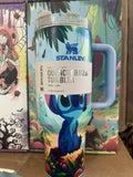 💚💙40oz Halloween Glow in Dark Stanley Stitch Tumbler Design With Stitch Box_CNPNY
