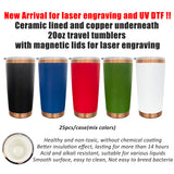 20oz Ceramic Lined Copper Plated  Powder Coat Coffee Mugs with Magnetic Slide Lids 25pcs For Laser Engraving_CNPNY