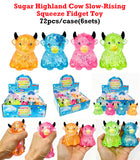 Presale USA_72pcs Glitter Highland Cow Squishy Fidget Toy Maltose Slow Rising Highland Cow Squishies_USPNY