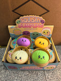 8.5cm Realistic Steamed Bun Glitter Dumpling Squishies Toys Stress Relief Squishy Toys with Steamer_CNPNY