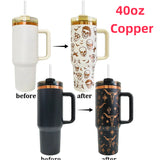 Presale USA_40oz Copper Plate Quencher Tumblers Black and Cream Colors_USPNY