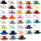 Multiple Style 9.5cm Flat Brim Suede Hats Western Cowboy Faux Suede Fabric Blank Hat Unisex Rolled up Caps For Laser Engraving_CNPNY