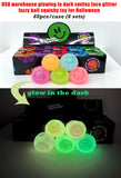 Presale USA_60pcs of Glow in Dark Smiley Face Glitter Fuzzy Ball Squishy Toys for Halloween_USPNY