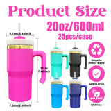 20oz Gold Base Powder Coat Kids Quencher Tumblers with Removable Handle 25pcs_CNPNY