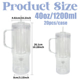 40oz Acrylic Snow Globe Tumbler Bottle Cup Pre-drilled Plastic Snowglobe Mugs 20pcs_CNPNY