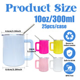 10oz Colored Blank Sublimation Coffee Mugs With Removable handle and Magnetic Lids_CNPNY