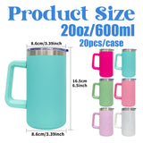 RTS USA_20oz White Sublimation Mugs With Removable Plastic Handle 20pcs_USPNY