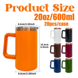 RTS USA_20oz Copper Plate Powder Coat Coffee Mugs with Removable Handle 20pcs For Laser Engraving_USPNY