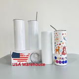 Clearance USA_30oz Stainless Steel Vacuum Insulated White Blank Sublimation Skinny Straight Tumbler 25pcs_USPNY