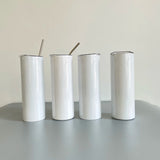 Clearance USA_30oz Stainless Steel Vacuum Insulated White Blank Sublimation Skinny Straight Tumbler 25pcs_USPNY