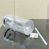 17oz Acrylic Snow Globe Cups Plastic Double Wall Tumbler with Pre Drilled Hole and Plug 20pcs_CNPNY