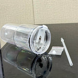 17oz Acrylic Snow Globe Cups Plastic Double Wall Tumbler with Pre Drilled Hole and Plug 20pcs_CNPNY