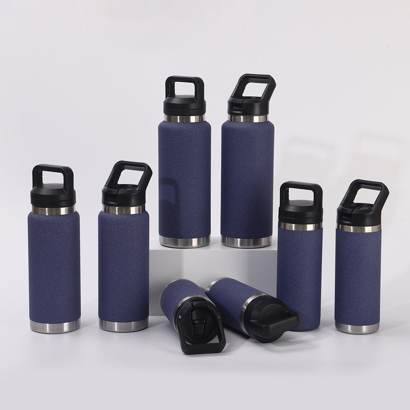 China to Canada_12oz/18oz/26oz/36oz Textured Powder Coat Sports Lids Water Bottles 25pcs For Laser Engraving_CNPNY