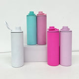 RTS USA_20oz Duo Lids Macaron Colors Blank Sublimation Straight Sports Water Bottle with Two Lids 25pcs For Sublimation and Laser Engraving_USPNY