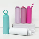 RTS USA_20oz Duo Lids Macaron Colors Blank Sublimation Straight Sports Water Bottle with Two Lids 25pcs For Sublimation and Laser Engraving_USPNY