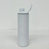 RTS USA_20oz Duo Lids Macaron Colors Blank Sublimation Straight Sports Water Bottle with Two Lids 25pcs For Sublimation and Laser Engraving_USPNY