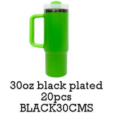 Presale USA_30oz Grinch Green Black Mirror underneath H2.0 Powder Coat Tumblers 20pcs _USPNY