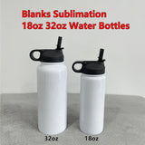 Clearance USA_32oz White Blank Sublimation Sports Water Bottles Stainless Steel Insulated Water Bottles 25pcs for Sublimation and UV DTF Wraps_USPNY