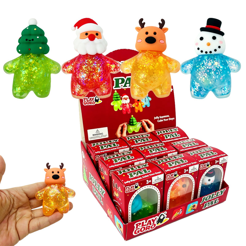 🎅❄️⛄72pcs Merry Christmas Family Maltose Squishy Toys Sets Slow Rising Sensory Squeeze Toy Adults Fidget Toys_CNPNY
