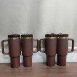 40oz Chocolate Mirror Gold Underneath Quencher Tumbler with Colored Straw_CNPNY