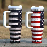 🔥40oz the Fourth of July Tumbler with handle and straw_CNPNY