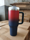 RTS USA_40oz Red Blue Ombre Painted Quencher Tumblers 20pcs For Laser Engraving_USPNY