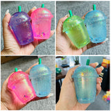 72pcs Blank Glitter Boba Tea Shapes Squishy Toys Fidget Toys for Kids Youth Adult_CNPNY