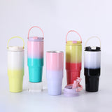 🍬30oz ombre Flip Straw Kids Water Bottoles Iceflow Tumblers_CNPNY