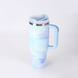 40oz Warm Serene Brushstrokes Tie Dye H2.0 Quencher Tumbler For Laser Engraving_CNPNY