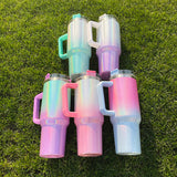 40oz Stanley shaped blank Sublimation Shimmer travel tumblers_CNPNY